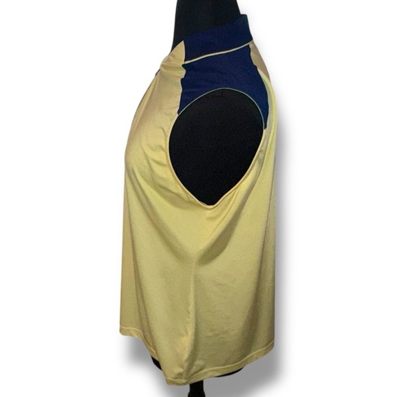 EP PRO NY Sleeveless Zip Mandarin Collar Women's Golf Polo - Cornsilk Yellow XXL - Picture 4 of 14